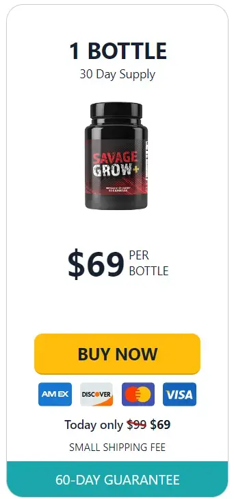 Savage Grow Plus 1 bottle pricing Savage Grow Plus 1 bottle pricing